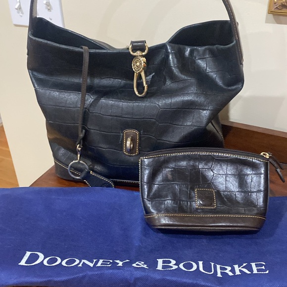 Dooney & Bourke Belvedere logo croc embossed satchel purse - Picture 11 of 11